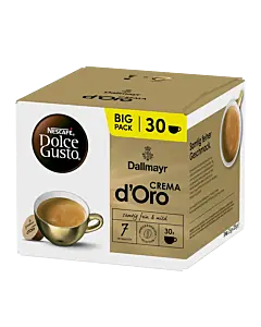 Dallmayr Crema d'Oro Big Pack pakke og kapsel til Dolce Gusto