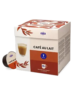 Kaffekapslen Caf&Atilde;&copy; Au Lait package and capsule for Dolce Gusto