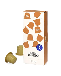 Kaffekapslen Lungo package and capsule for Nespresso&Acirc;&reg;