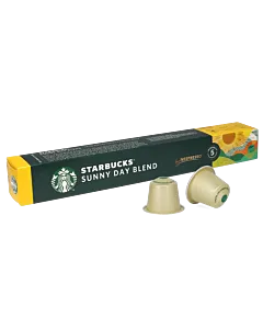 Starbucks Sunny Day Blend Lungo package and capsule for Nespresso
