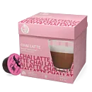 Kaffekapslen Chai Latte package and capsule for Dolce Gusto