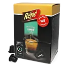 CafÃ© RenÃ© Lungo Big Pack package and capsule for NespressoÂ®