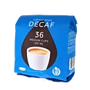 Kaffekapslen Decaf 36 package and pods for Senseo