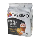 Coffee Shop Selections Toffee Nut Latte package and capsule for Tassimo