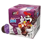 CafÃ© RenÃ© Super Drink Chocolate package and capsule for Dolce Gusto