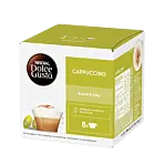NescafÃ© Cappuccino package and capsule for Dolce Gusto