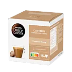 NescafÃ© Cortado Espresso Macchiato package and capsule for Dolce Gusto