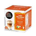 NescafÃ© Latte Macchiato Caramel package and capsule for Dolce Gusto