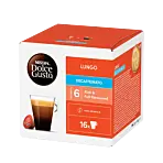 NescafÃ© Lungo Decaffeinato package and capsule for Dolce Gusto