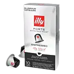 illy Espresso Forte package and capsule for NespressoÂ®