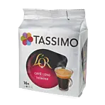 L'OR CafÃ© Long Intense package and capsule for Tassimo