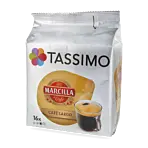 Marcilla CafÃ© Largo package and capsule for Tassimo